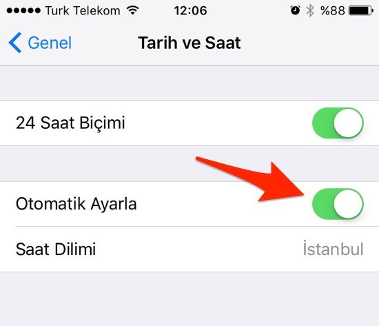 konum bulunamıyor çözümü - tarih ve saati düzgün ayarlayın