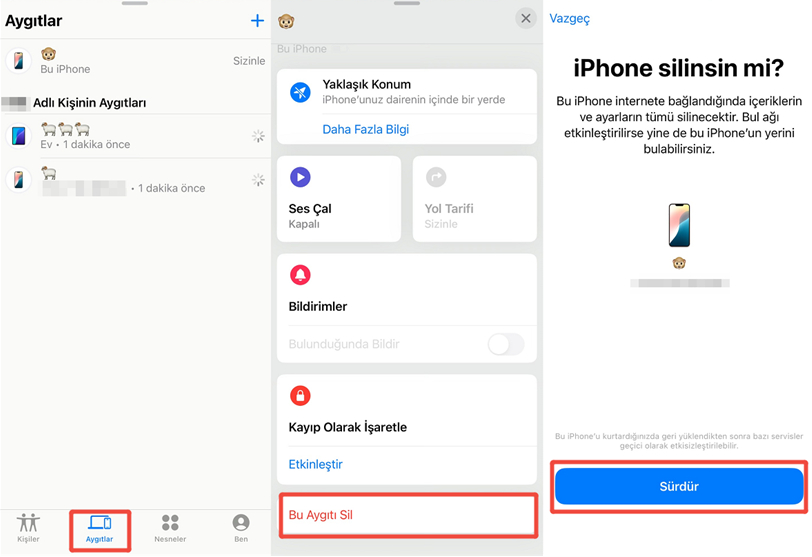 kilitli iphone sıfırlama bilgisayarsız