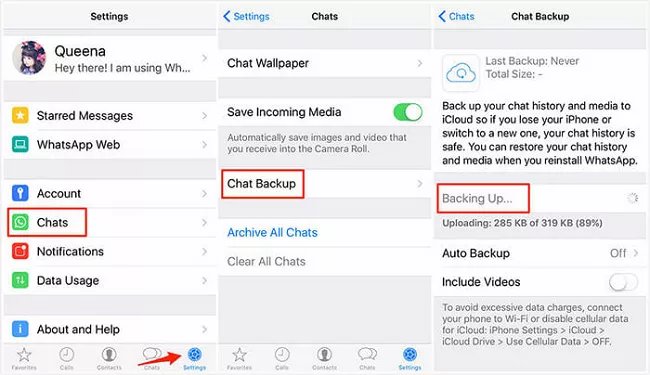 iphone dan android'e whatsapp aktarma kablosuz