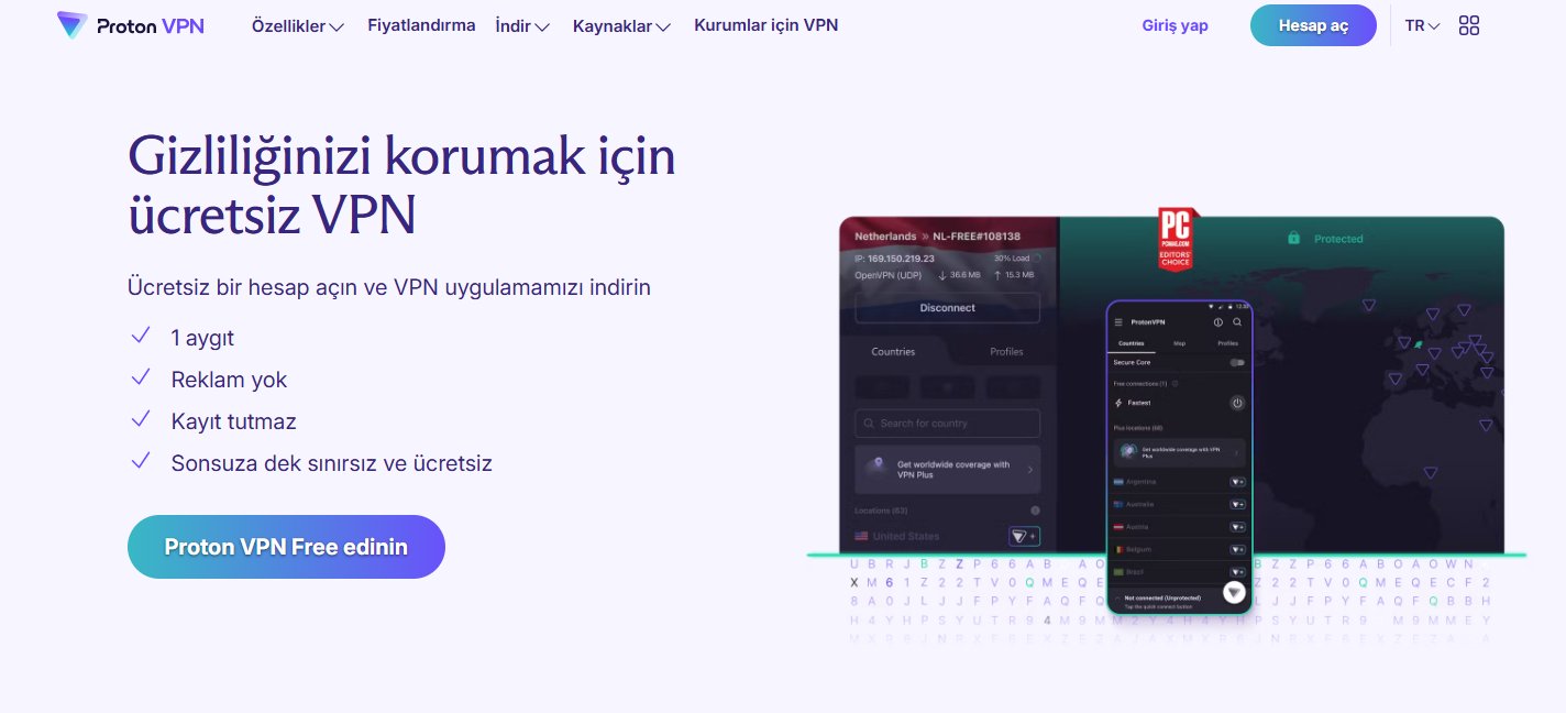 vpn konum değiştirici - proton vpn