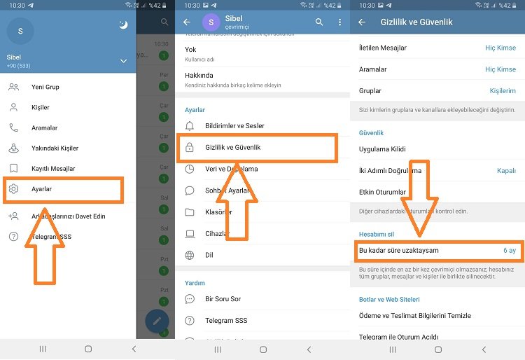 Otomatik telegram hesap silme