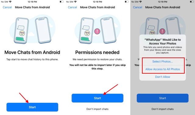 android whatsapp ı iphone a aktarma - iphone aktarımı başla