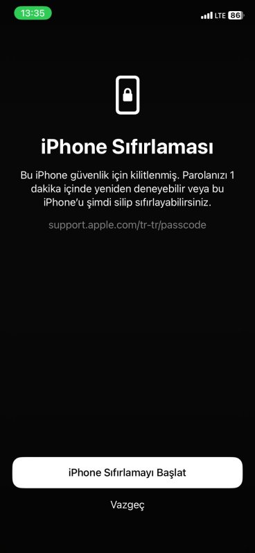 iphone etkin değil itunes a bağlanın çözüm