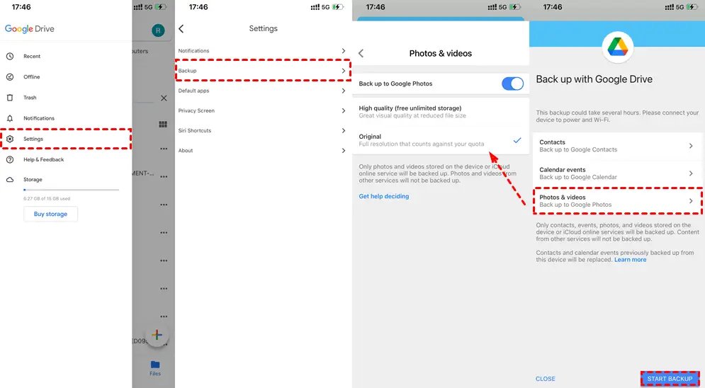 kamera rulosuna kaydet ile iphone whatsapp google drive yedekleme-2