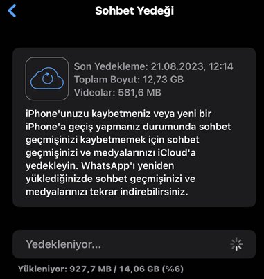 iPhone WhatsApp yedekler nerede saklanıyor