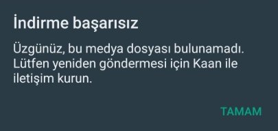 whatsapp indirme başarısız