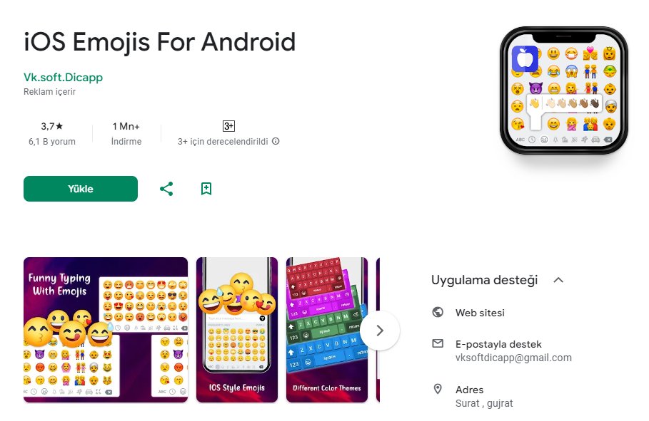 android telefona ios emoji nasıl yüklenir