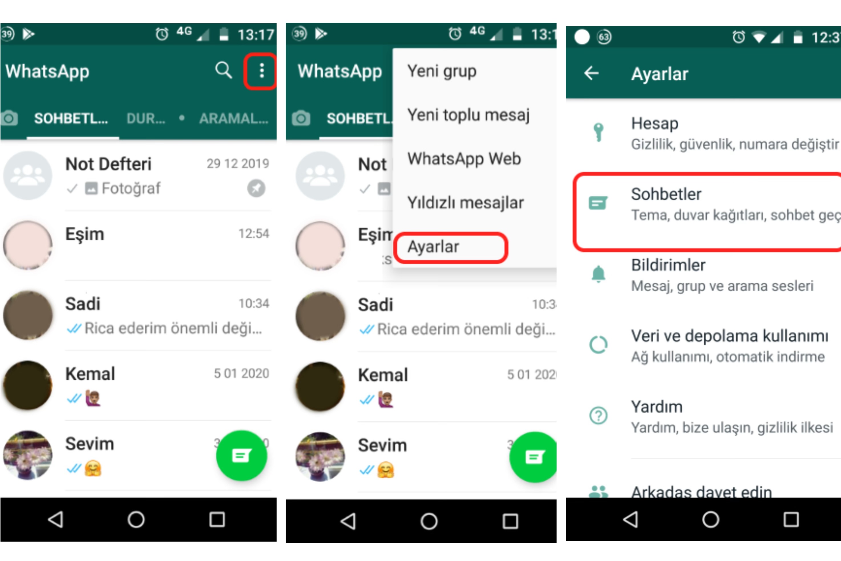 android whatsapp yazı tipi değiştirme