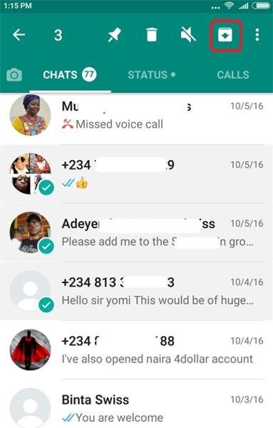 android whatsapp sohbet gizleme
