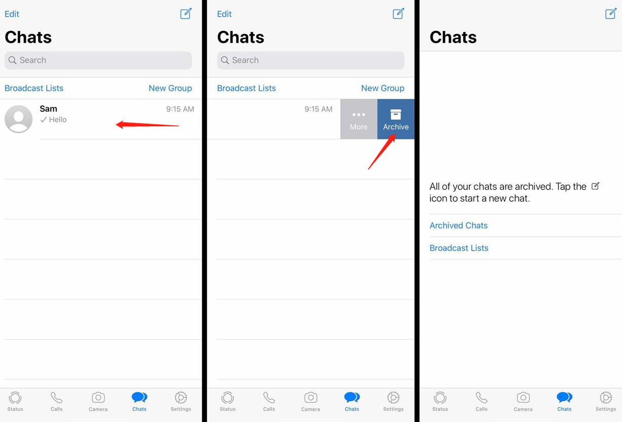 iphone whatsapp sohbet gizleme