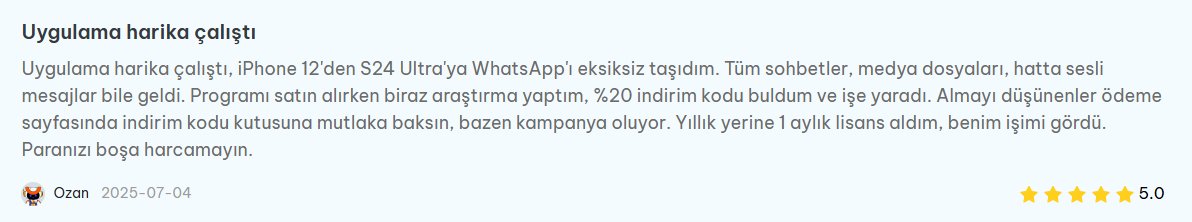 icarefone transfer için kullanıcı yorumlar