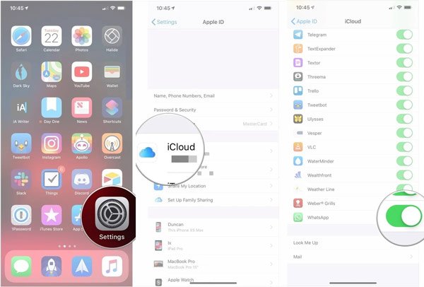iCloud Drive ve WhatsApp izinlerini kontrol edin
