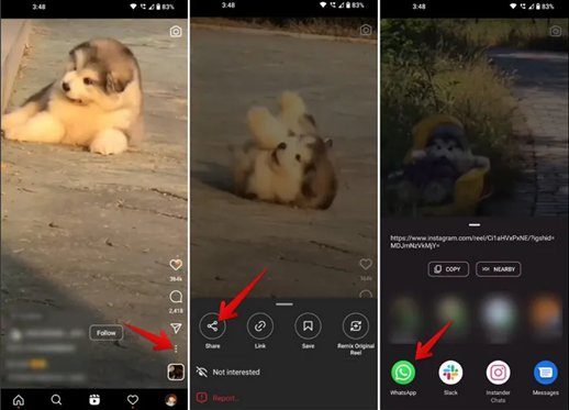 instagram hikayesini whatsappta paylaşma