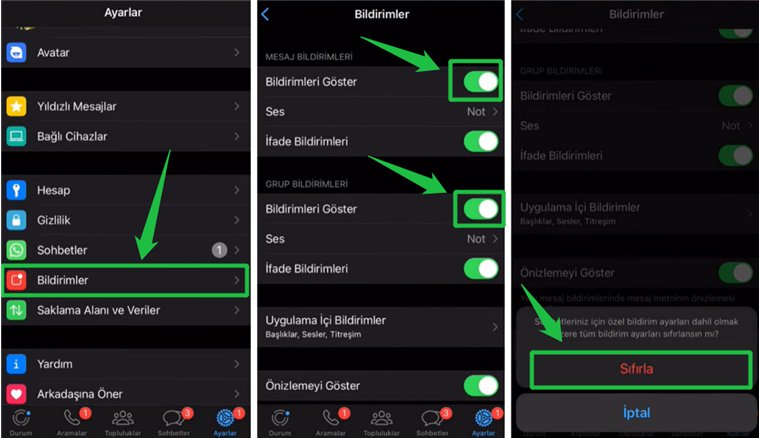 WhatsApp Uygulama İçi Ayarlar