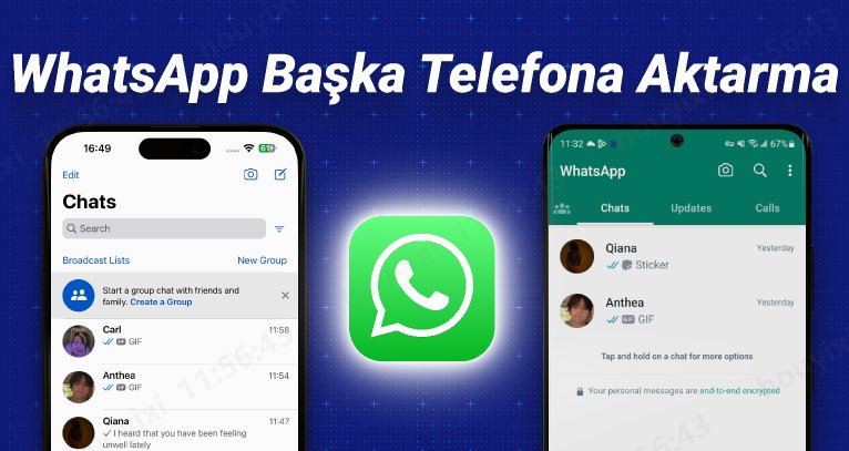 whatsapp başka telefona aktarma