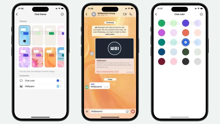 whatsapp beta yenilikleri - kişiselleştirilebilir sohbet temaları