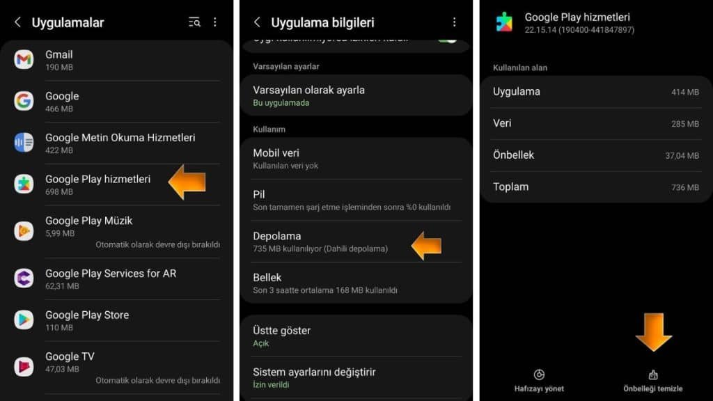whatsapp güncelleme sorunu nasıl düzeltilir - google play store önbelleğini temizle