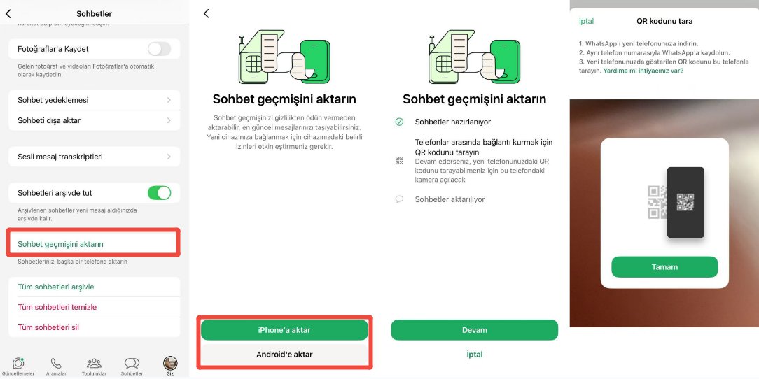 whatsapp sohbet geçmişini geri yükleme
