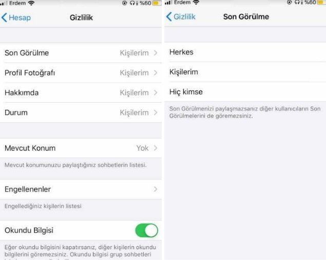 WhatsApp Son Görülme Ayarları Nasıl Değiştirilir