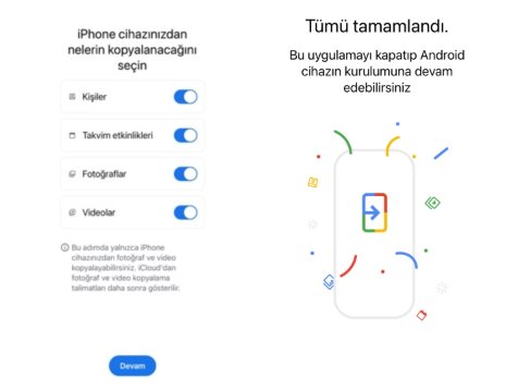android'e geç ile whatsapp mesajlarını başka telefona aktarma